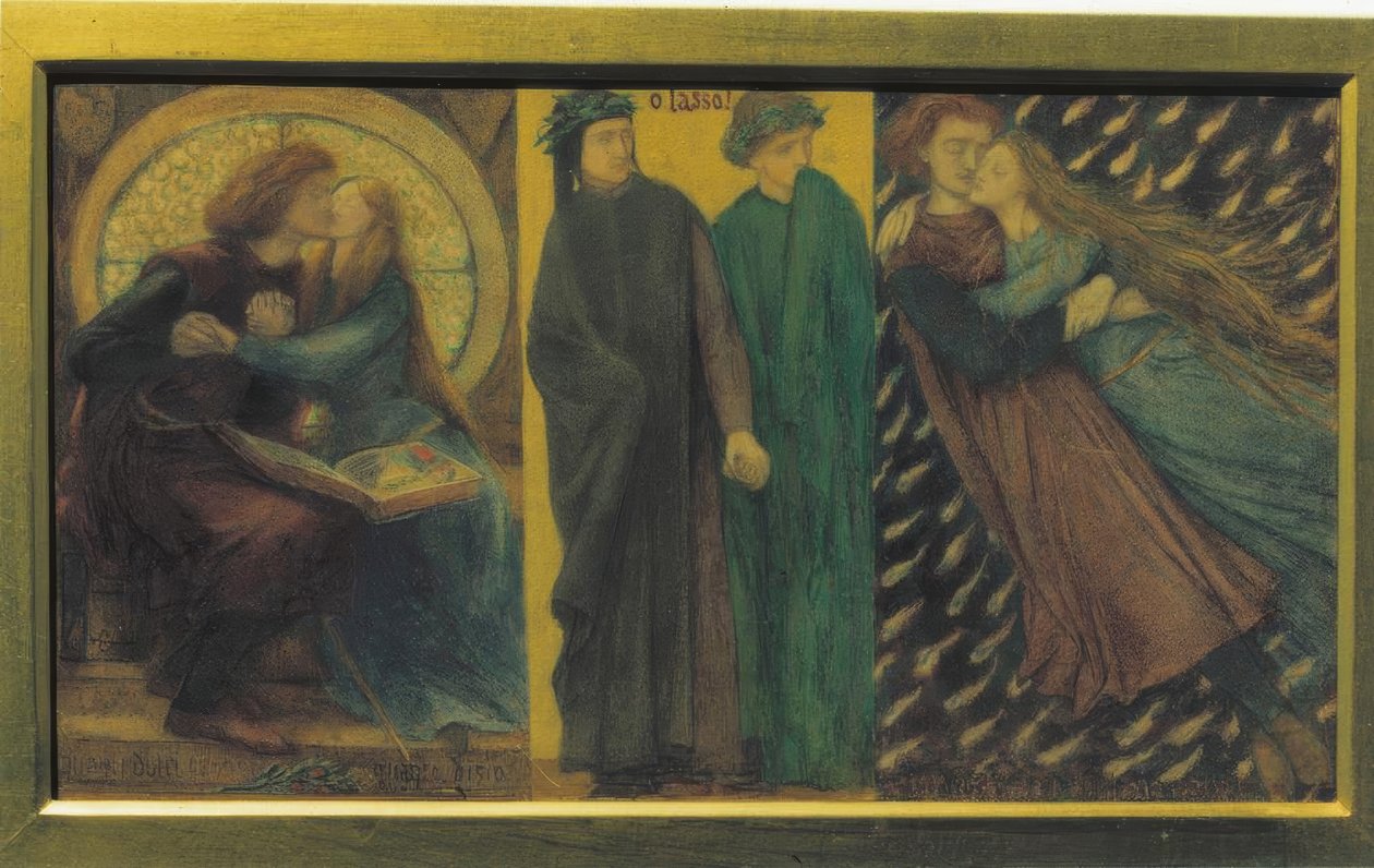 Paolo und Francesca da Rimini von Dante Gabriel Charles Rossetti