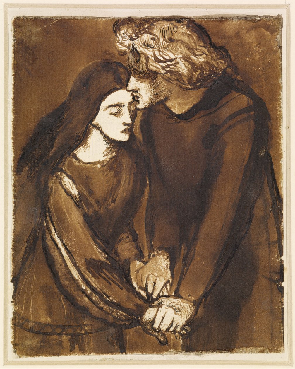 Zwei Liebende von Dante Gabriel Rossetti