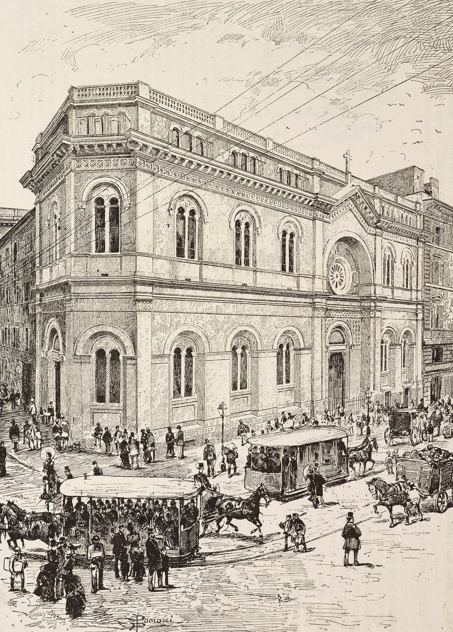 Evangelische Kirche an der Via Nazionale, Rom, Italien von Dante Paolocci