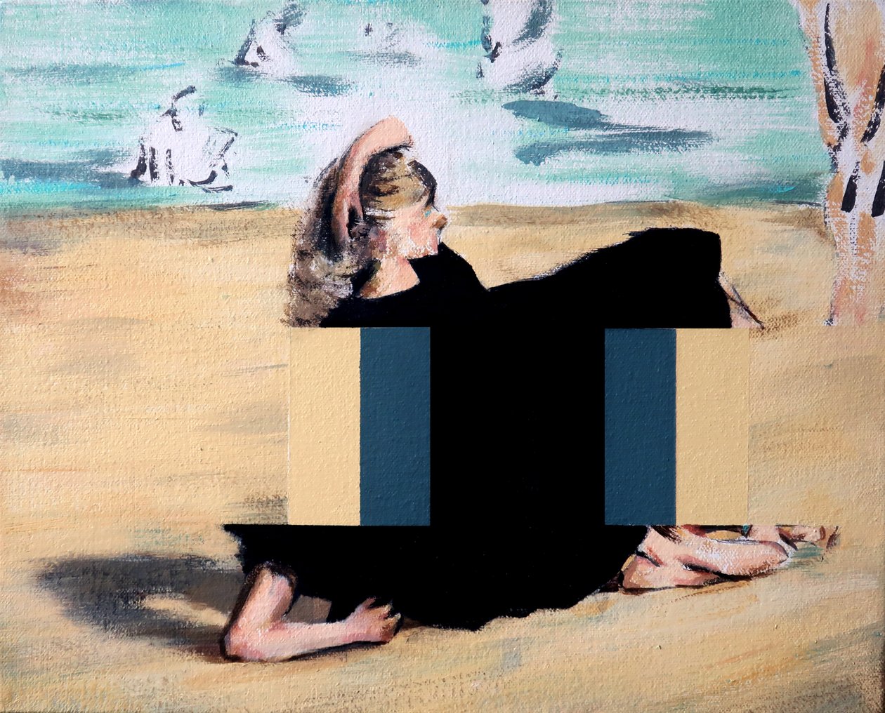 Am Strand (nach Manet), 2019 von Darren Coffield