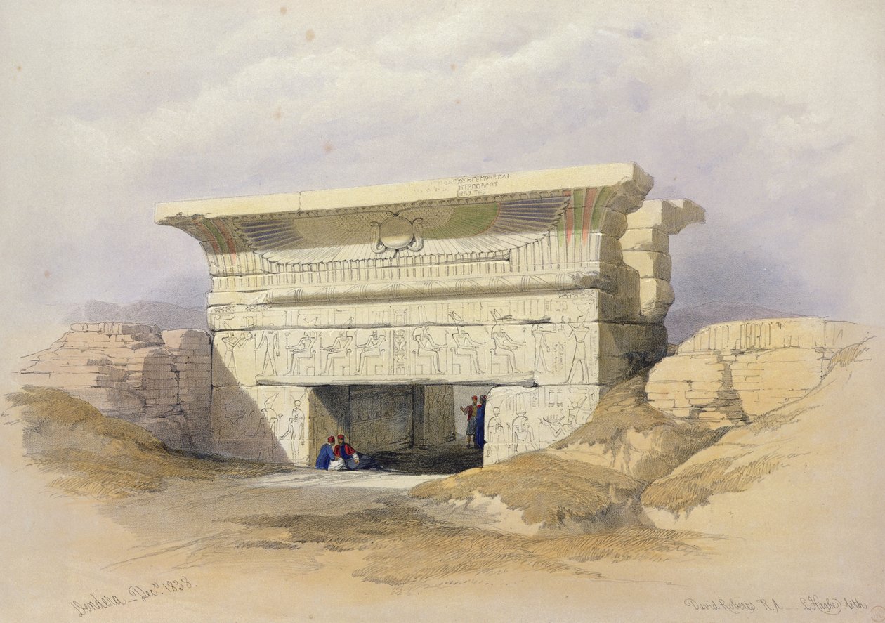 Nordtor in Dendarah, aus Ägypten und Nubien, Bd. 1 von David Roberts