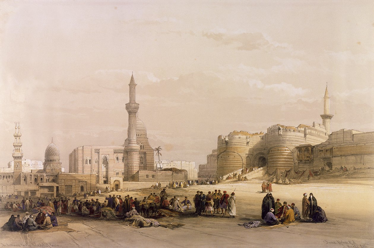 Der Eingang zur Zitadelle von Kairo, aus Ägypten und Nubien, Bd. 3 von David Roberts