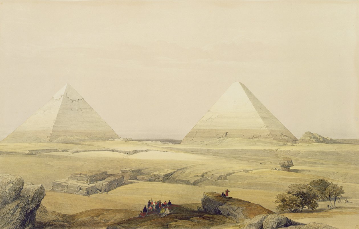 Die Pyramiden von Gizeh, aus Ägypten und Nubien, Bd. 1 von David Roberts