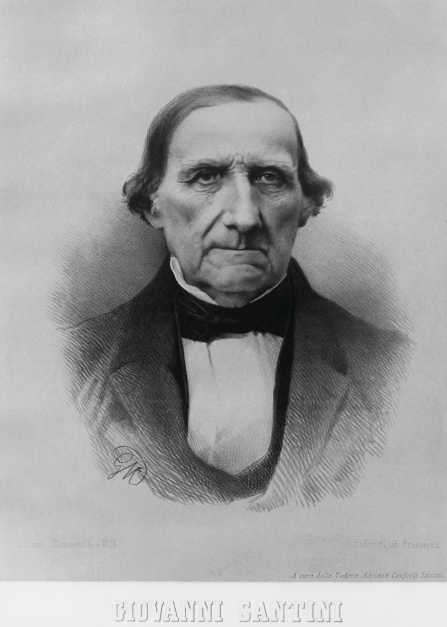 Porträt von Giovanni Santini (1787-1877), italienischer Astronom, Mathematiker und Wissenschaftler von John Ward Dunsmore