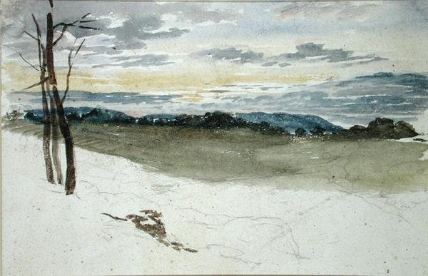 Waldlandschaft bei Sonnenuntergang von David Cox
