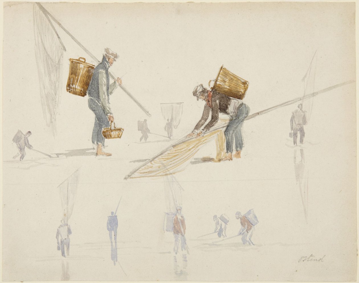 Studien von Fischern von David Cox