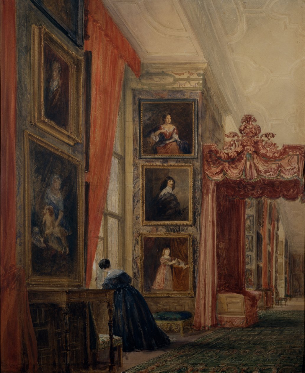 Die Lange Galerie in Hardwick von David Cox