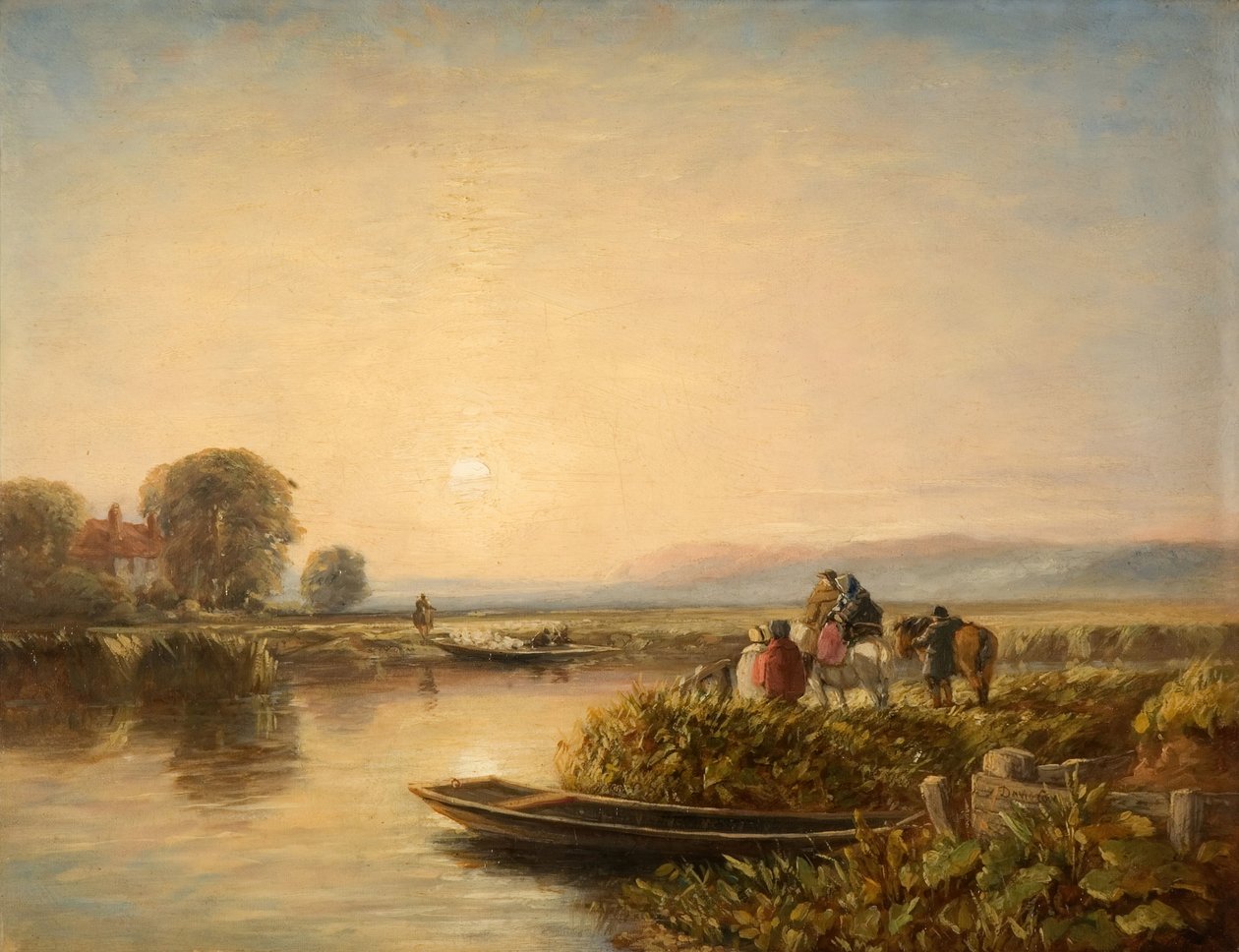 Warten auf die Fähre - Morgen, 1851 von David Cox the elder