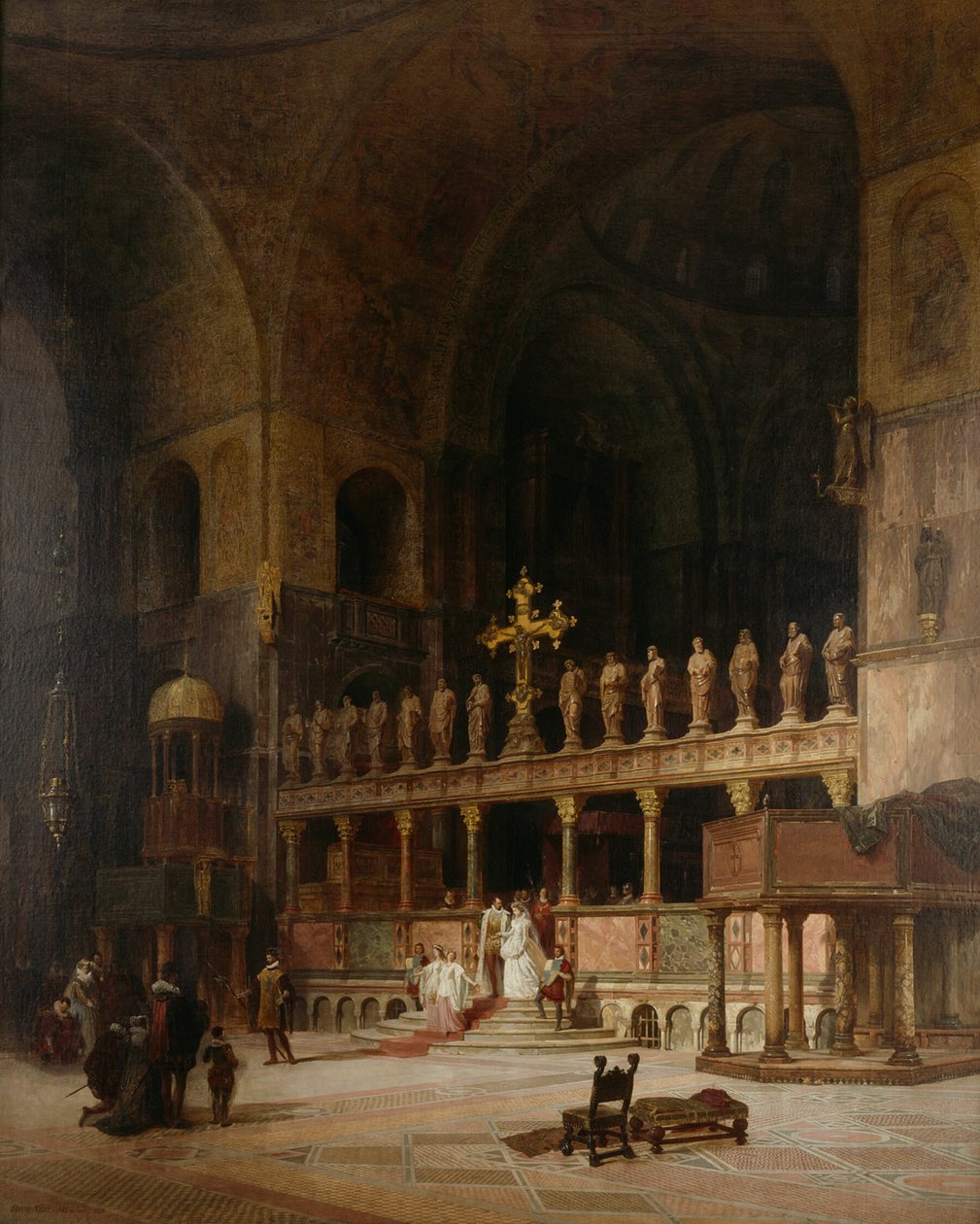 Innenraum von St. Markus, Venedig, 1869 von David Dalhoff Neal