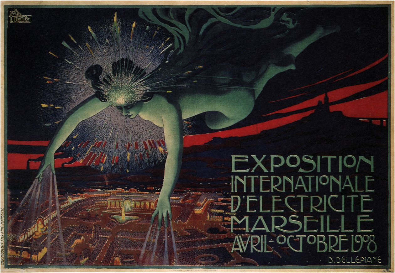 Internationale Elektrizitätsausstellung, Marseille, 1908 von David Dellepiane