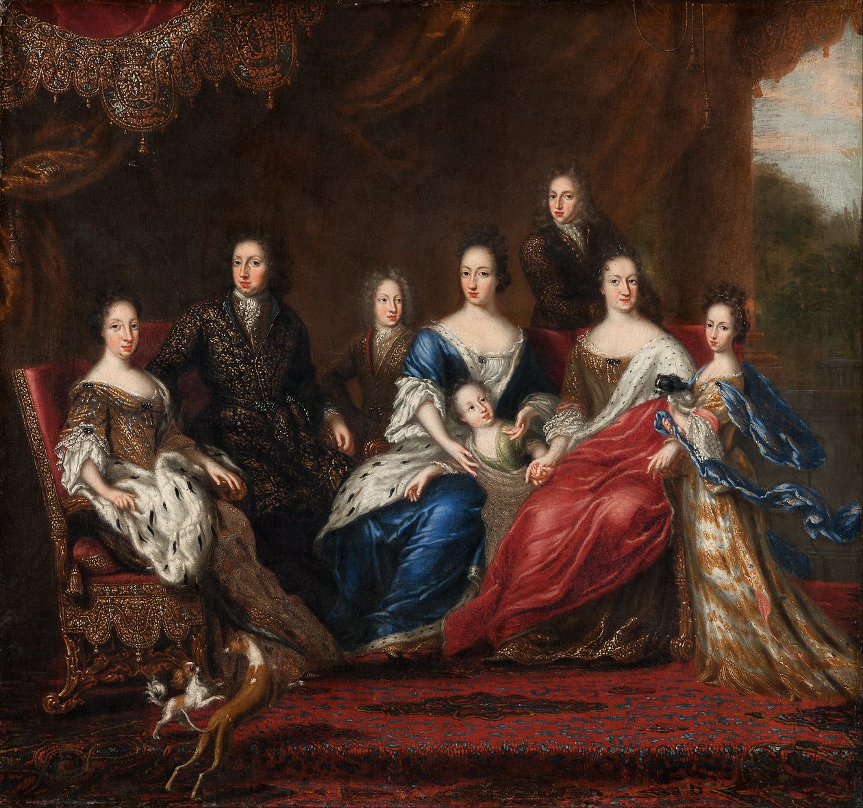 Familie von Karl XI. mit Verwandten aus dem Herzogtum Holstein-Gottorp von David Klöcker Ehrenstrahl