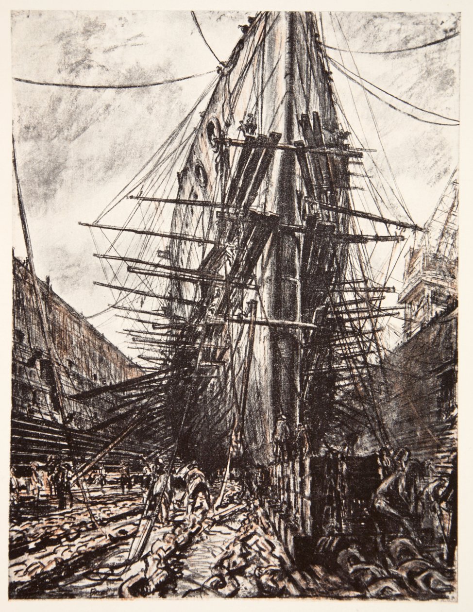 HMS Lion im Trockendock, Illustration aus 