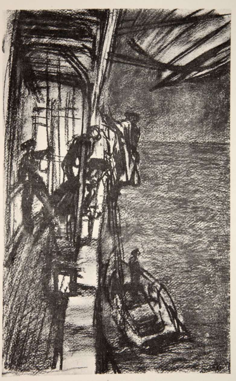Off Havre: Aufnahme des Lotsen an Bord eines Hospitalschiffs, Illustration aus 