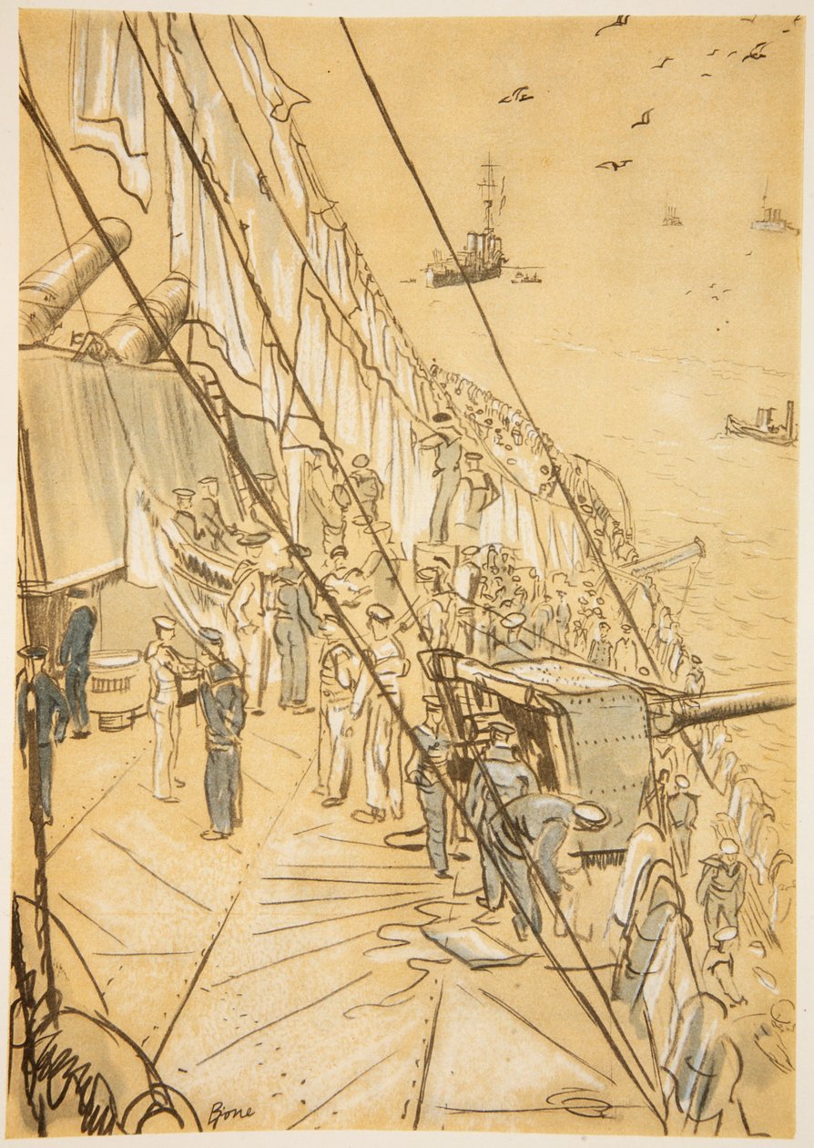 Auf einem Schlachtschiff: Lüften von Decken, Illustration aus 