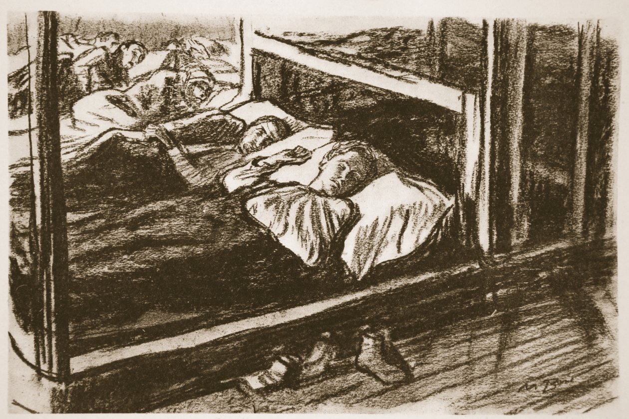 Schlafende Verwundete von der Somme, Illustration aus 