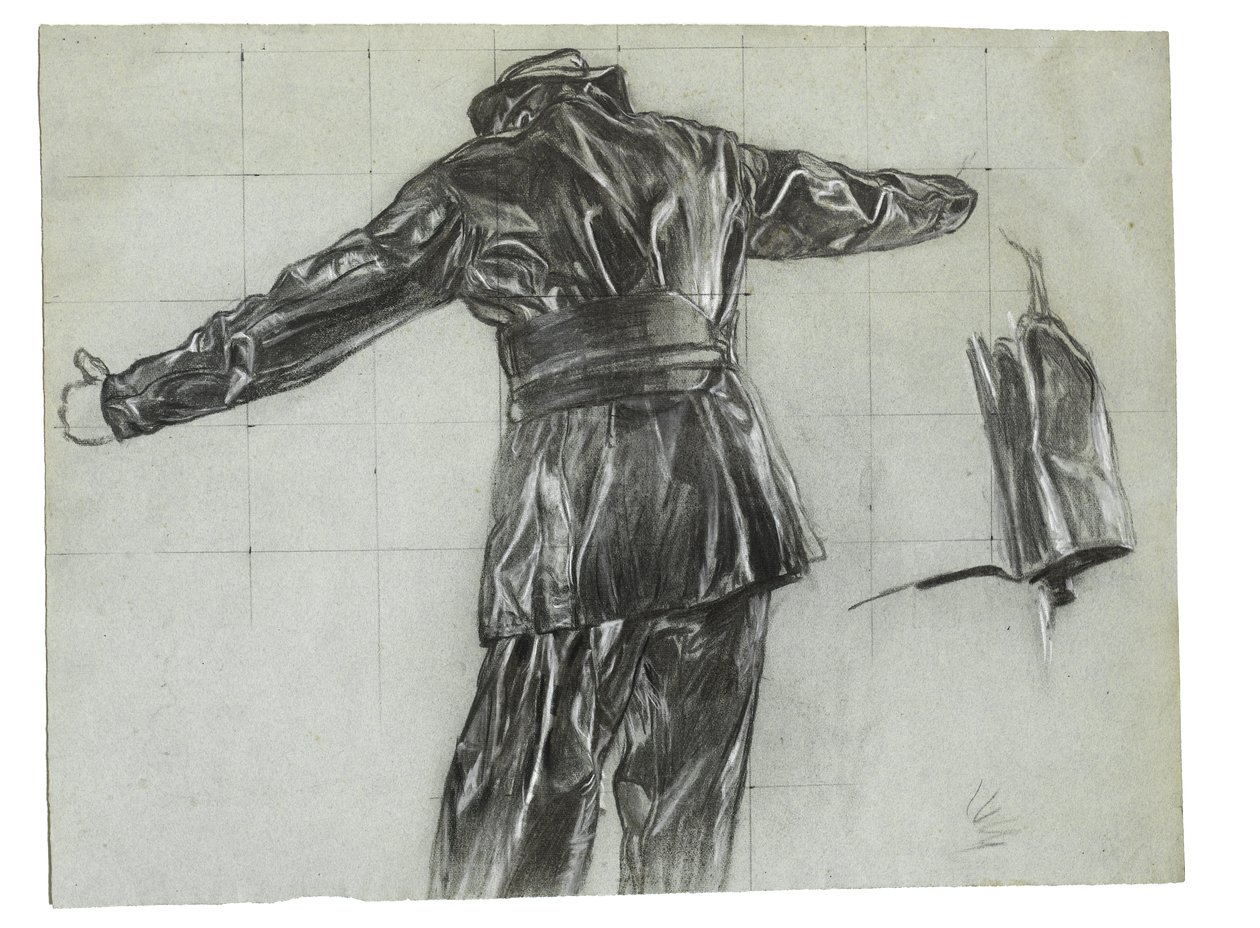 Studie für Winterminenlegung vor Island, ca. 1942, Kat. 9 von David Muirhead Bone
