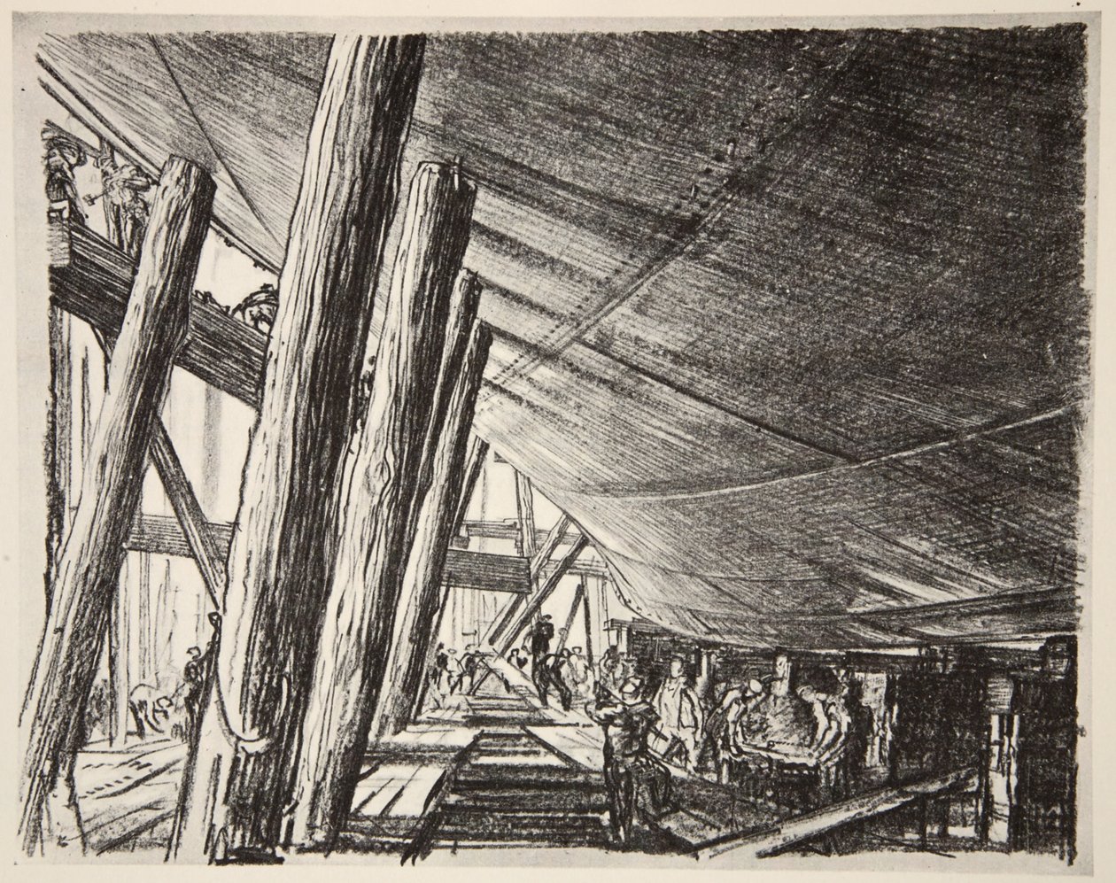 Unter einem Schiff, Illustration aus 