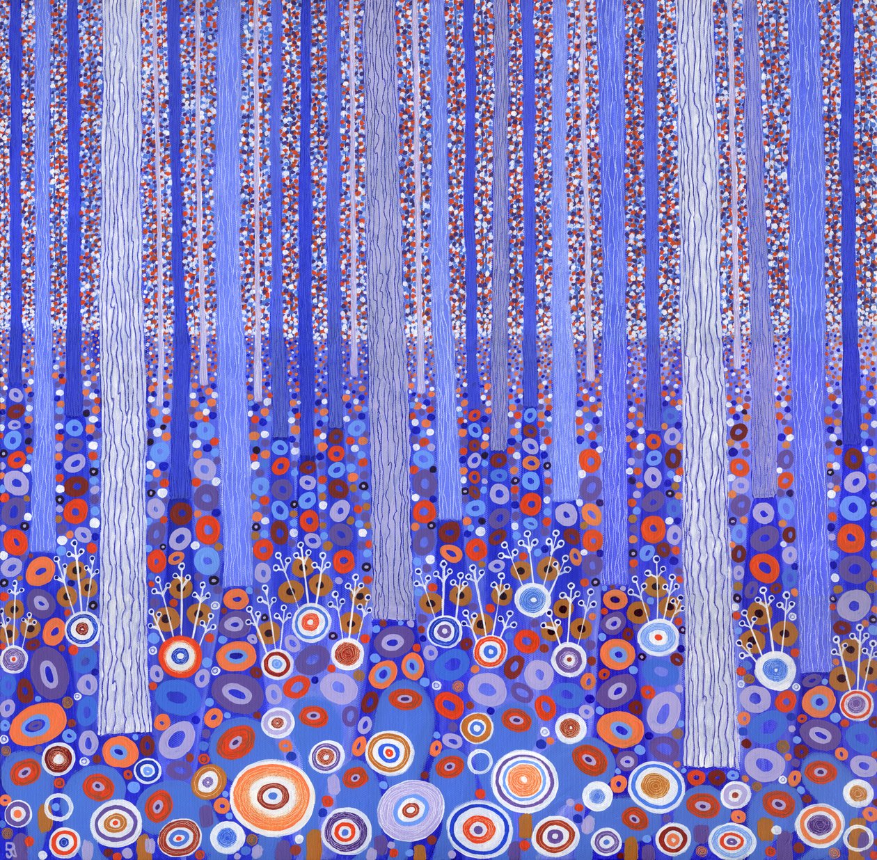 Blau-Oranger Wald, 2015 von David Newton