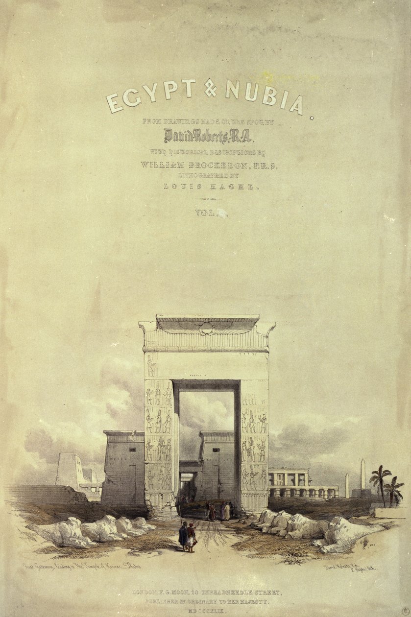 Großes Tor zum Tempel von Karnak, Titelblatt zu 