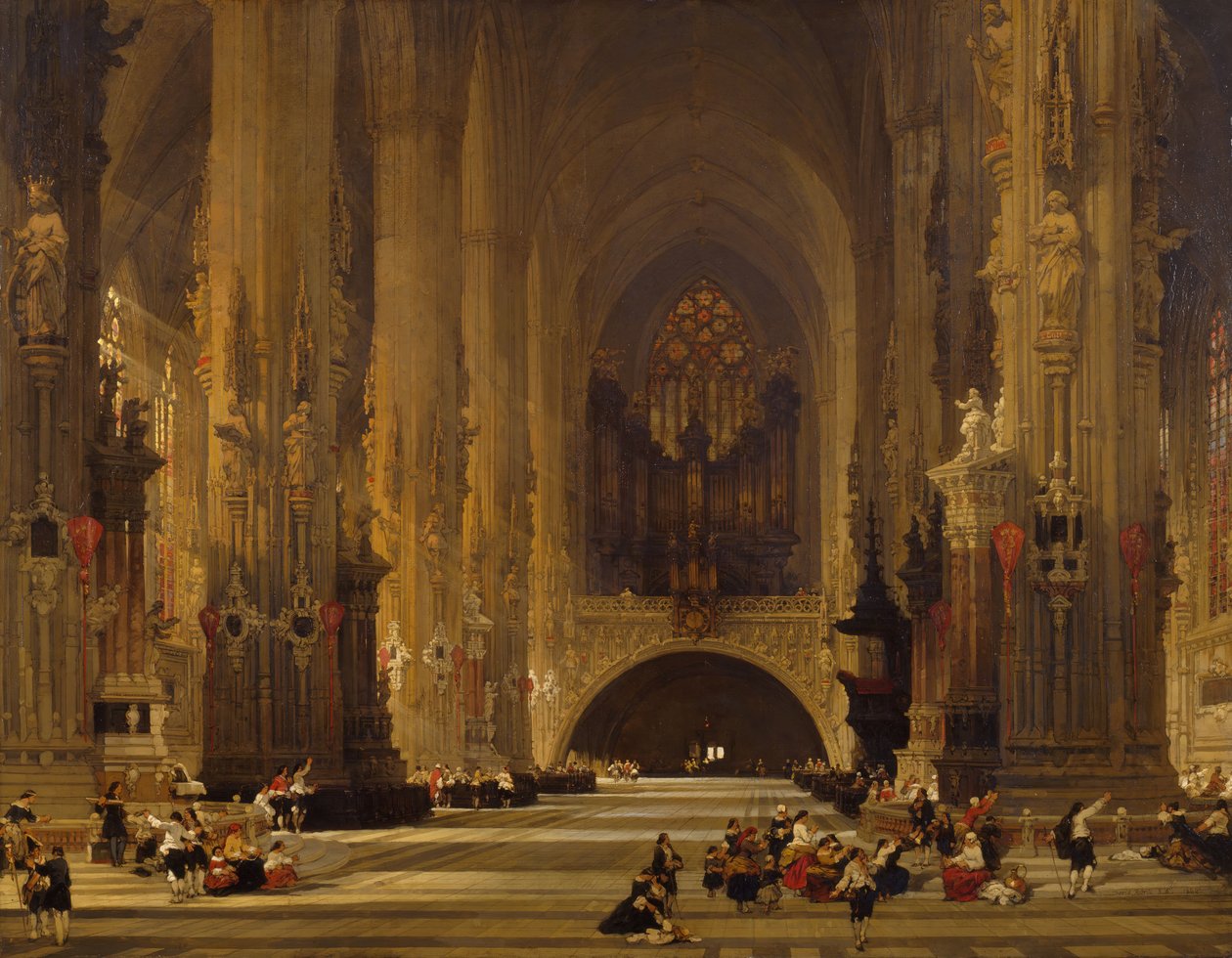 Innenraum des Stephansdoms, Wien, 1853 von David Roberts