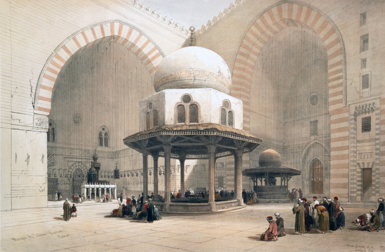 Innenraum der Moschee des Sultans al-Ghuri, Kairo, Ägypten, 19. Jahrhundert von David Roberts