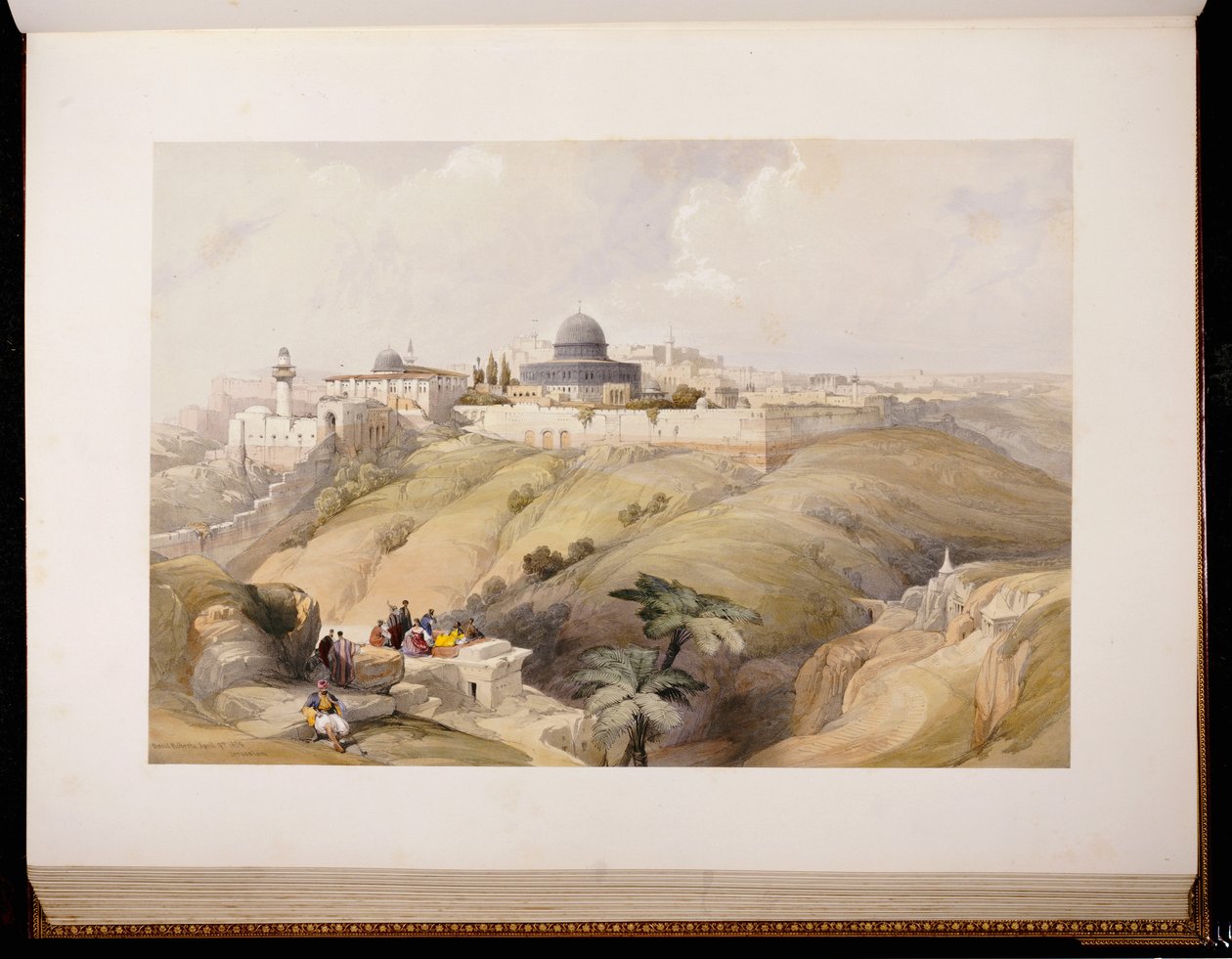 Jerusalem, 9. April 1839, graviert von Louis Haghe, 1843 von David Roberts