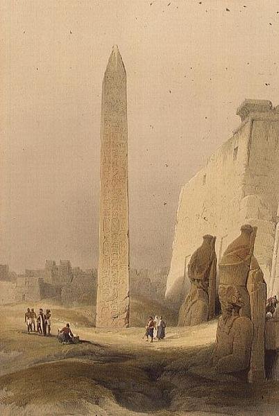 Obelisk von Luxor, aus "Ägypten und Nubien", Bd.1 von David Roberts