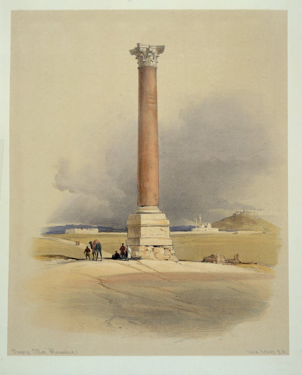 Pompeius-Säule in Alexandria von David Roberts