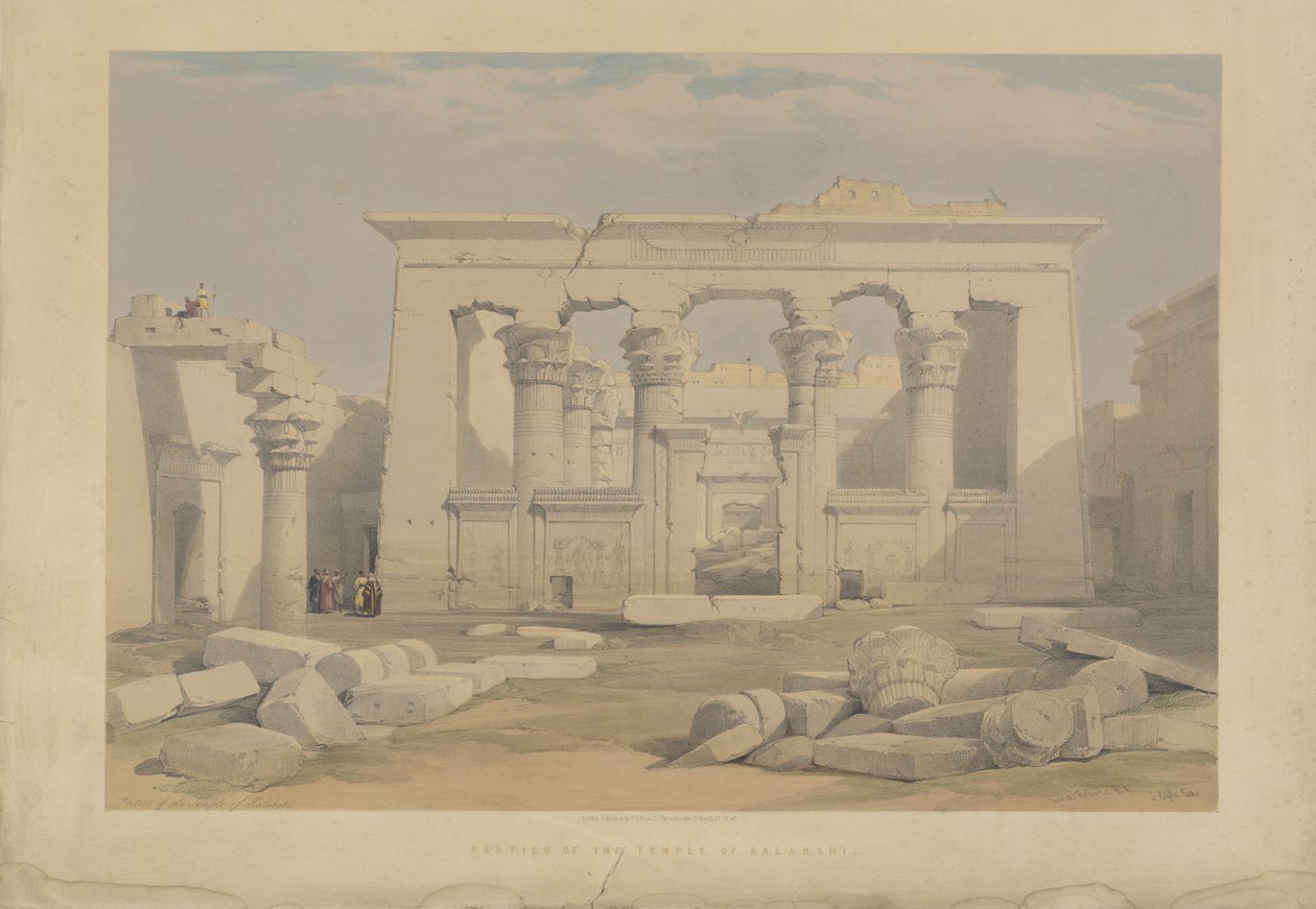 Portikus des Tempels von Kalabsha, Nubien von David Roberts
