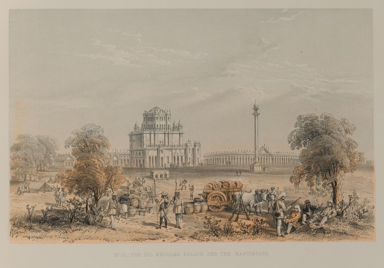 Der Dil Khoosha Palast und die Martiniere von David Scott Lieutenant Colonel (after) Dodgson