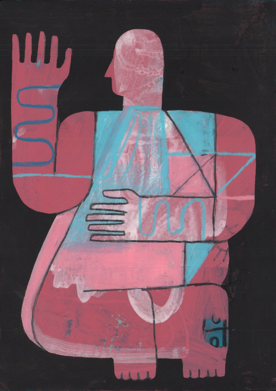 Schwarz und Blau 5, 2023 von David Shillinglaw