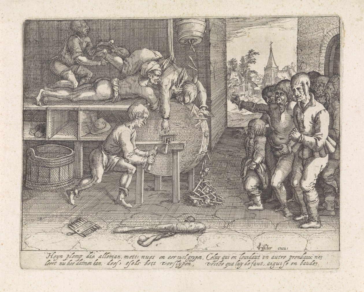 Betrüger bestraft das Schleifen von Nase und Ohren von David Vinckboons (I) (possibly)
