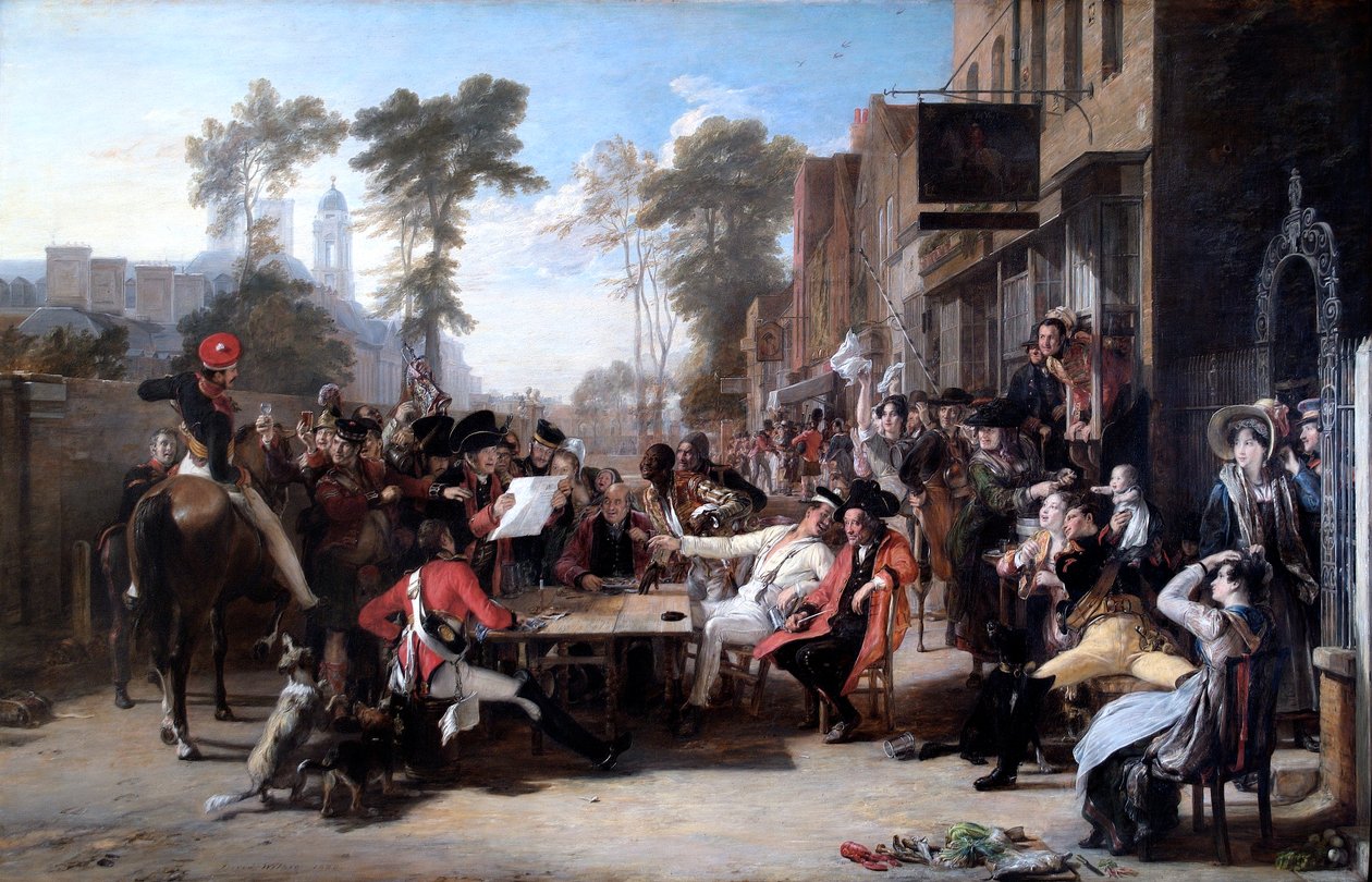 Chelsea-Pensionäre lesen die Waterloo-Depesche von David Wilkie