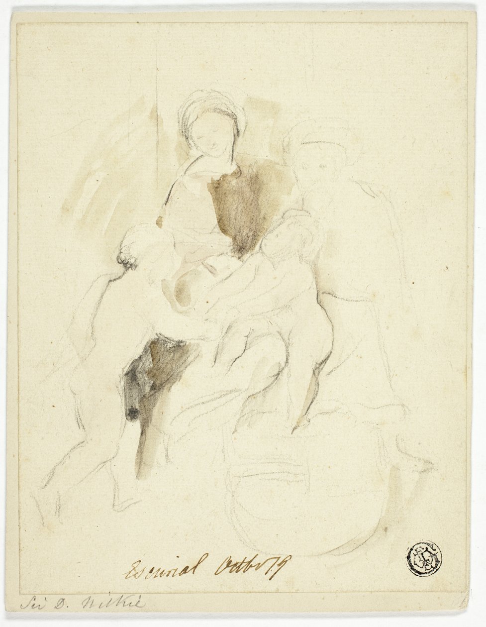 Heilige Familie im Escorial von David Wilkie