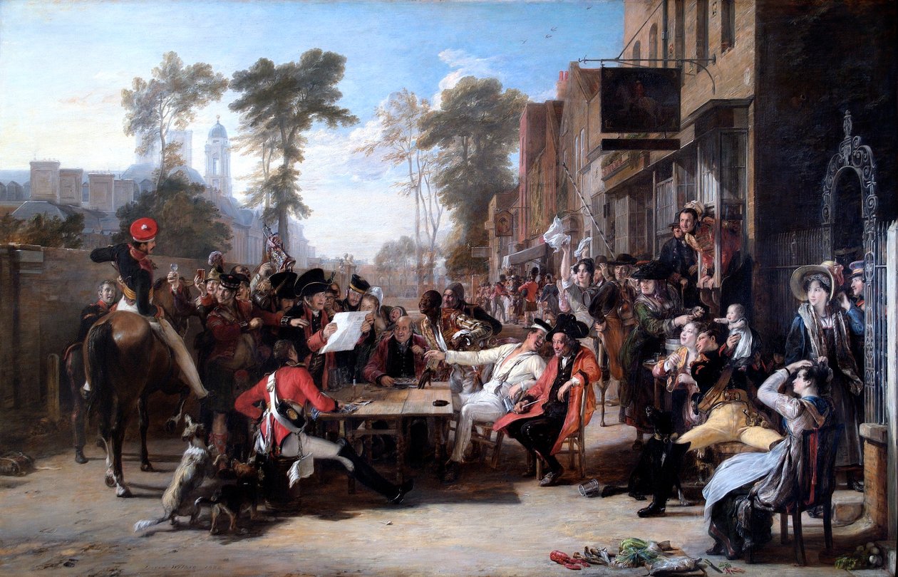 Die Chelsea-Pensionäre lesen die Waterloo-Depesche, 1822 von David Wilkie