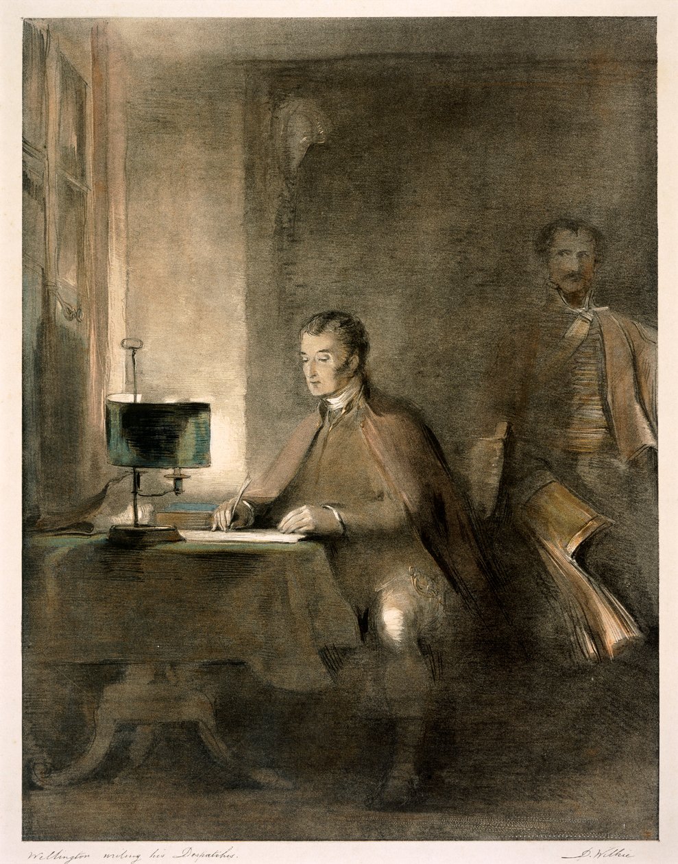 Wellington schreibt seine Depeschen, um 1836 von David Wilkie