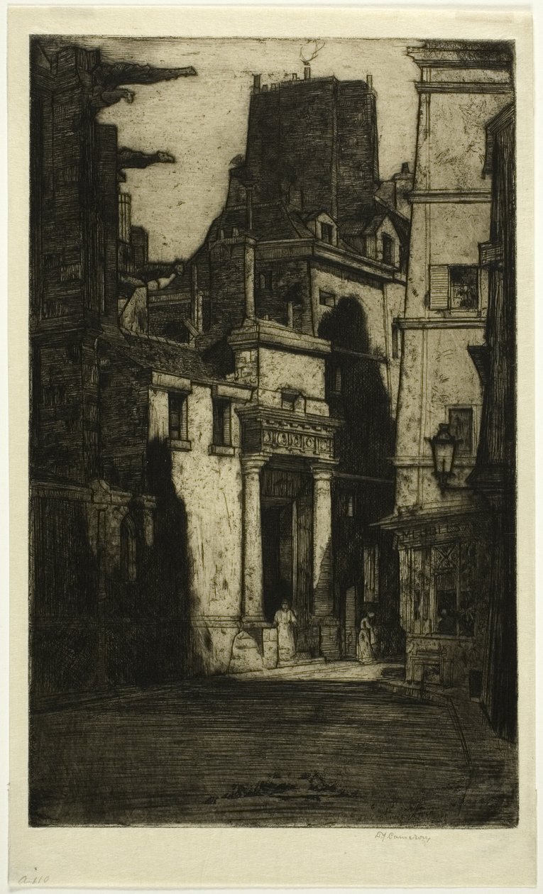 Saint Gervais, Rue des Barres, Platte vier aus dem Paris-Set von David Young Cameron