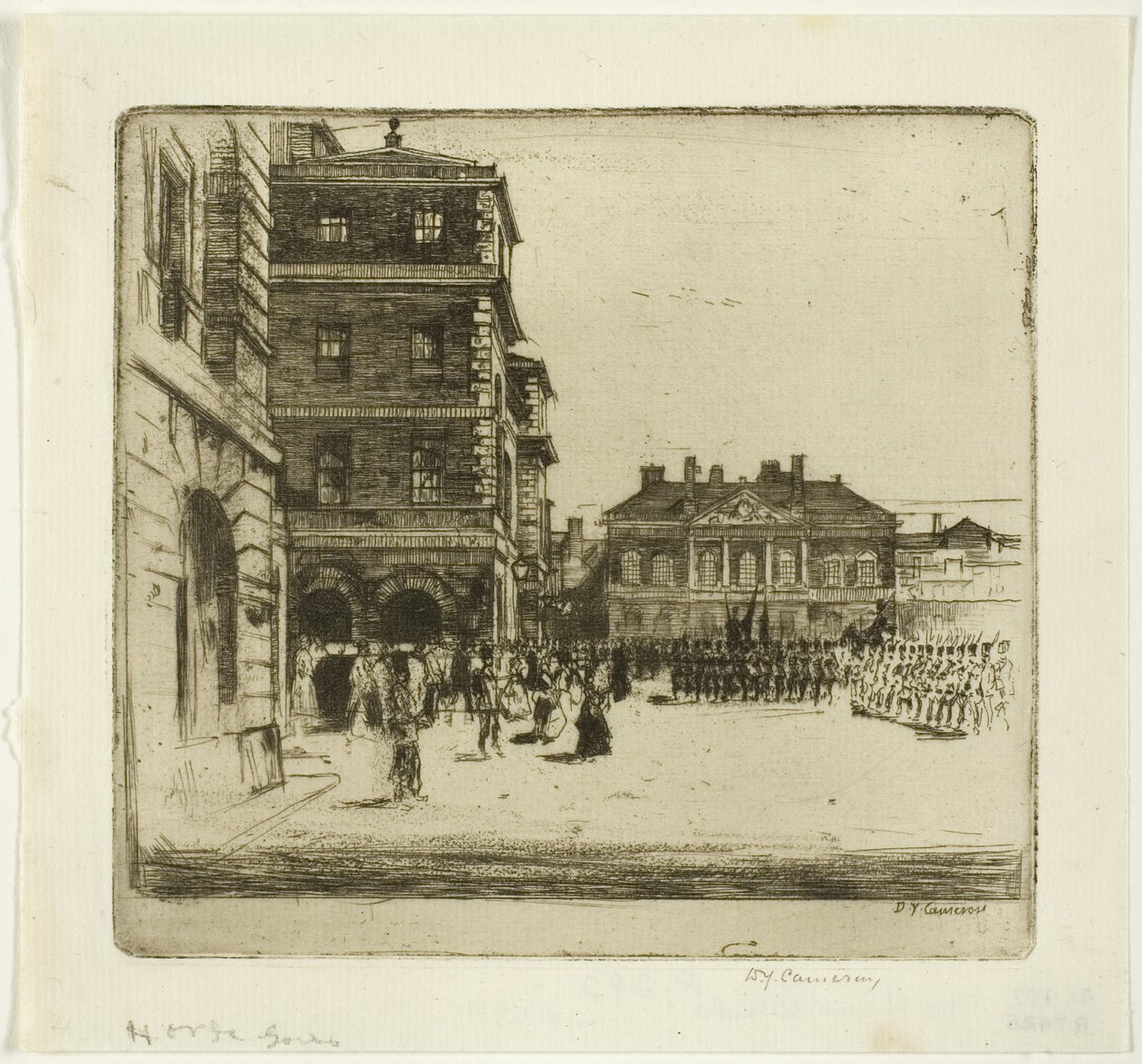 Die Horse Guards, Platte vier aus dem London Set von David Young Cameron