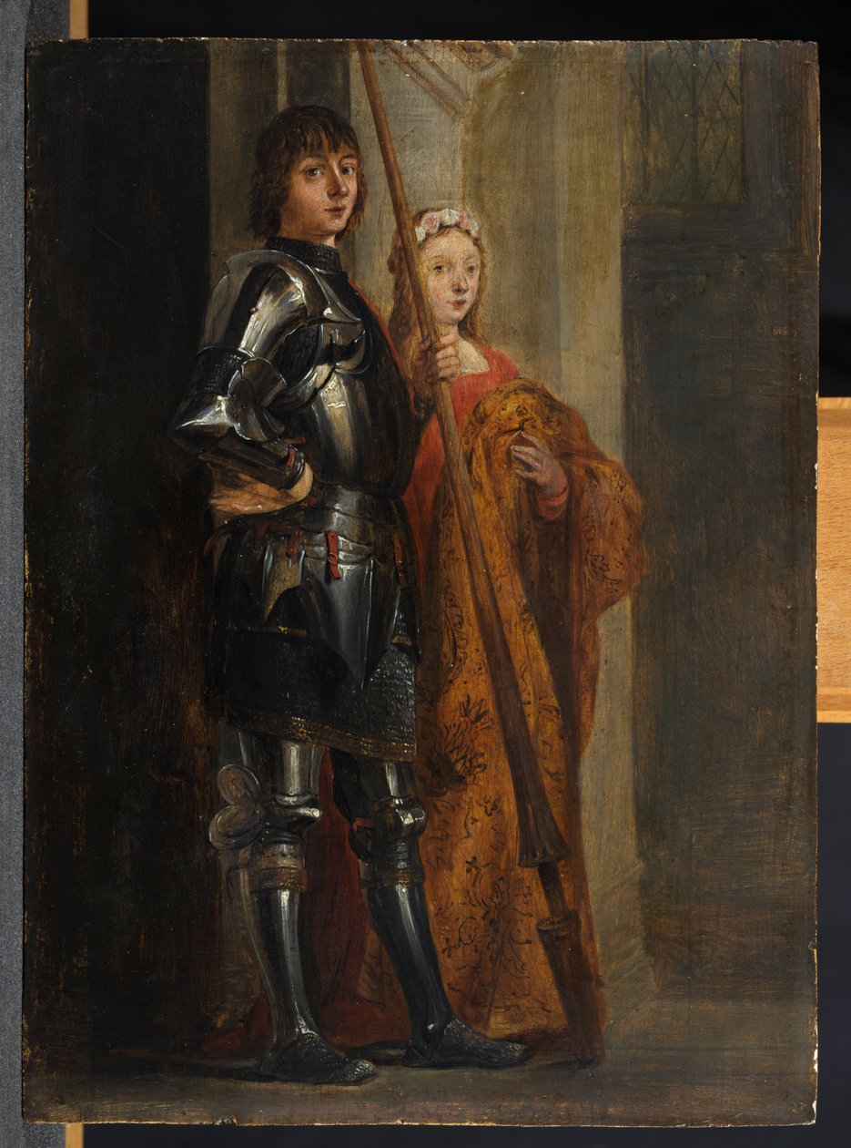 Die Heiligen Georg und Cäcilia, nach Antonello da Messina von David Teniers the Younger