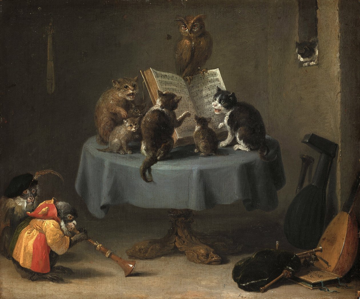 Das Konzert der Katzen von David Teniers the Younger