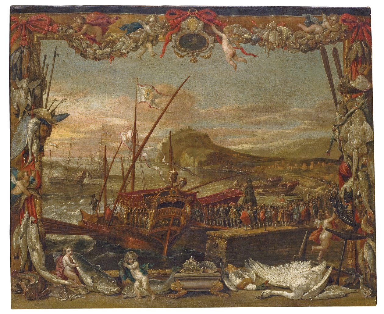 Die Einschiffung von Don Juan von Österreich von David Teniers the Younger