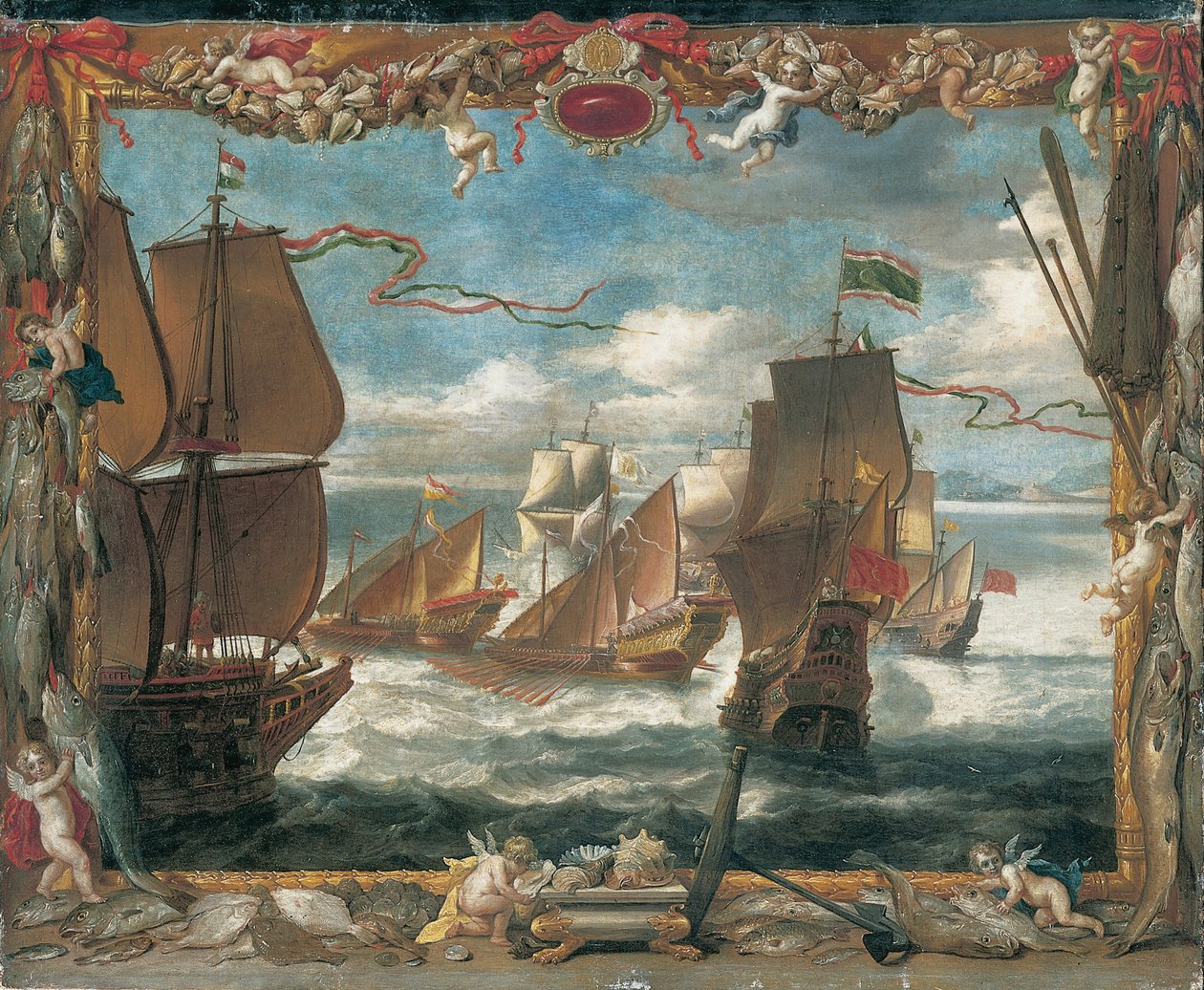 Das Treffen mit der türkischen Flotte von David Teniers the Younger