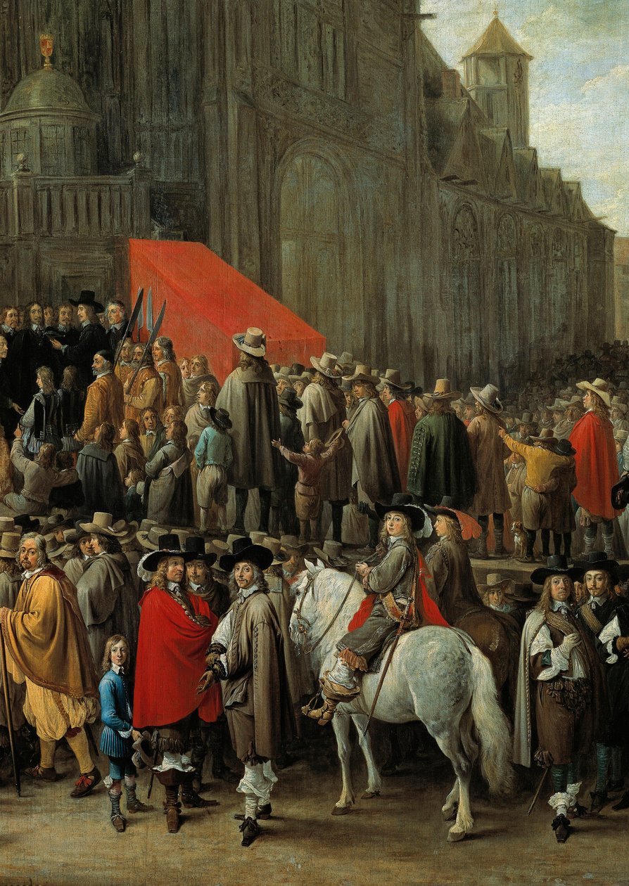 Das Spiel des Papegai in Brüssel 1652 (Detail) von David Teniers the Younger