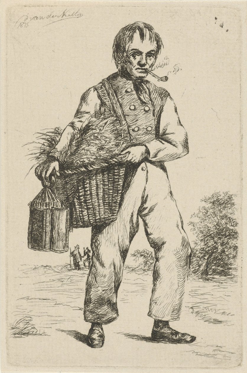 Zwei Männer in einem Garten von David van der Kellen