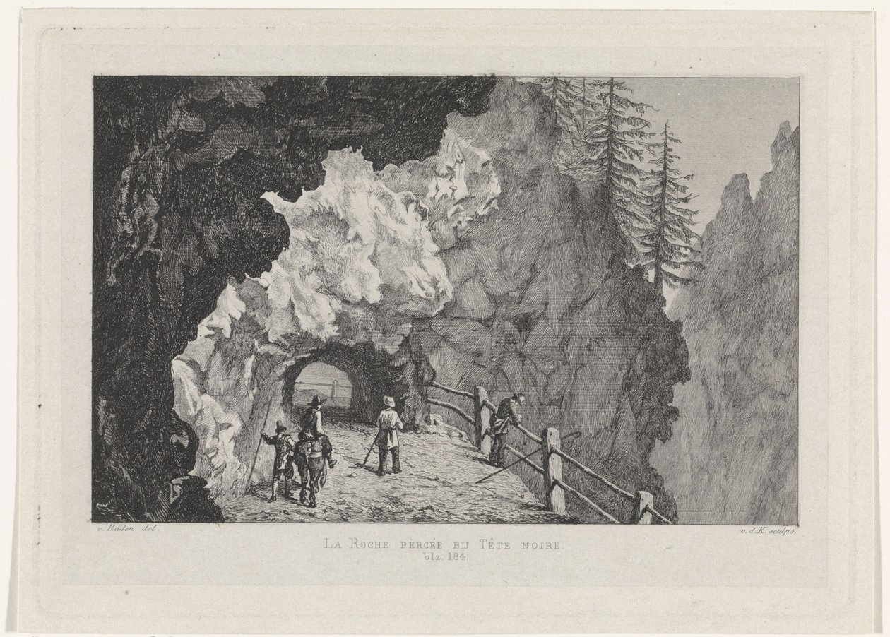 Durchgang in den Felsen (La Roche percée bei Tête Noire) von David van der Kellen