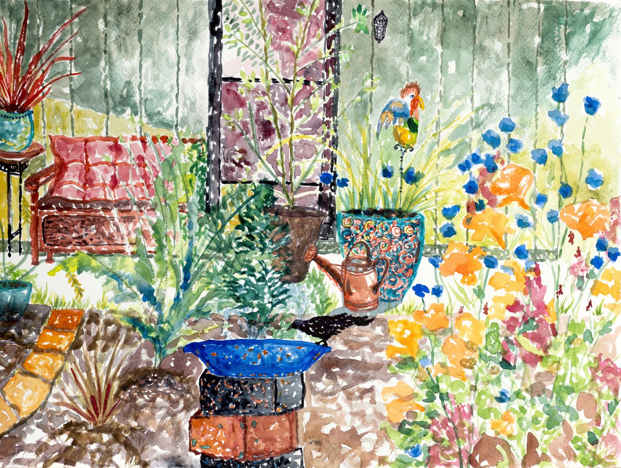 Krähen-Garten, 2024 von Deborah Eve Alastra