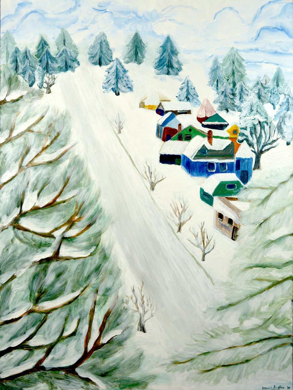 Dorf im Schnee, 2014 von Deborah Eve Alastra