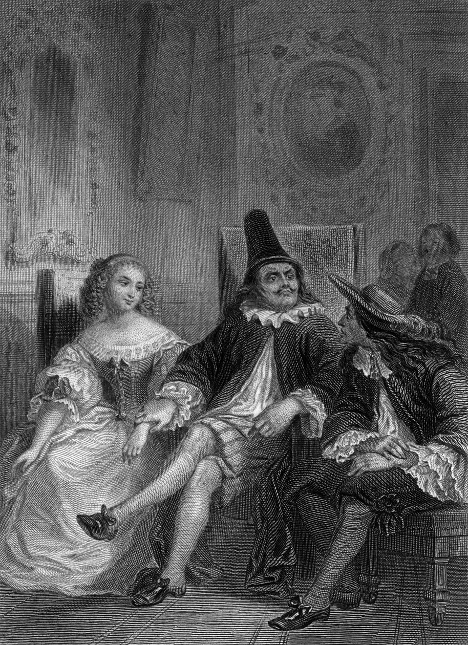 Der Arzt wider Willen von Molière: Lucinde, Sganarelle und Geronte, Gravur von Delannoy nach einer Zeichnung von G. Staal von Delannoy Delannoy