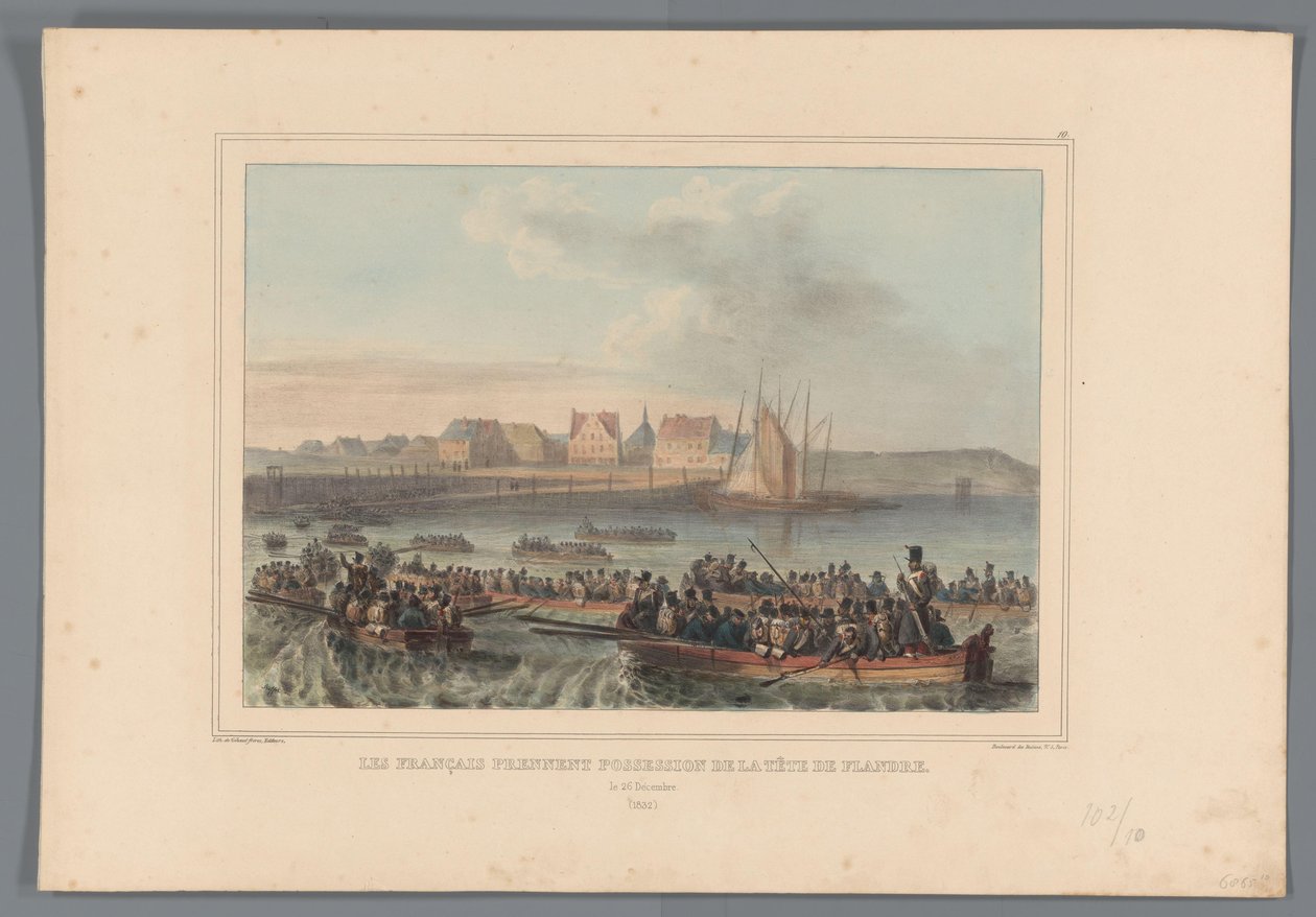 Franzosen erobern das Vlaams Hoofd, 1832 von Denis Auguste Marie Raffet