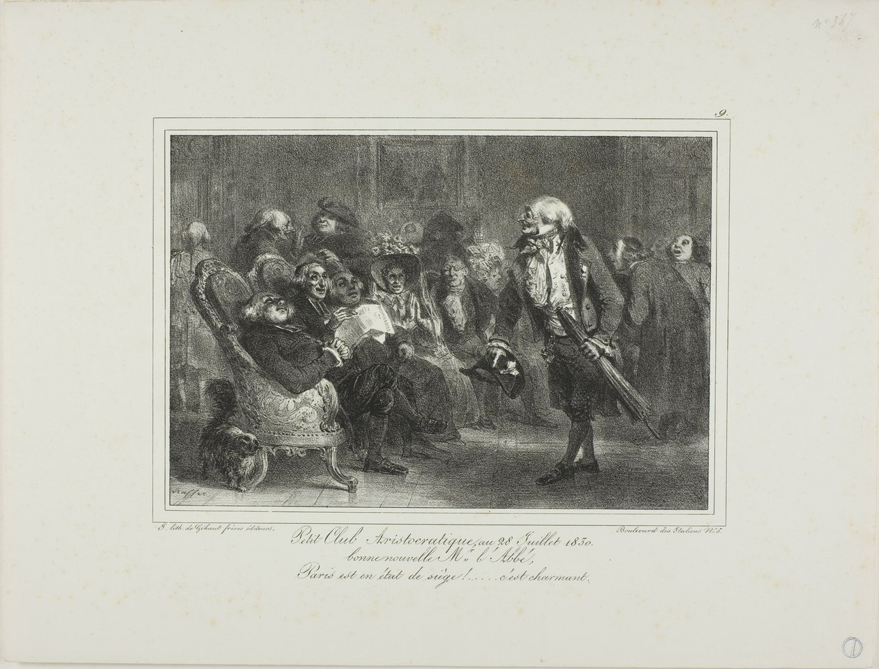 Kleiner aristokratischer Club, 28. Juli 1830 von Denis Auguste Marie Raffet